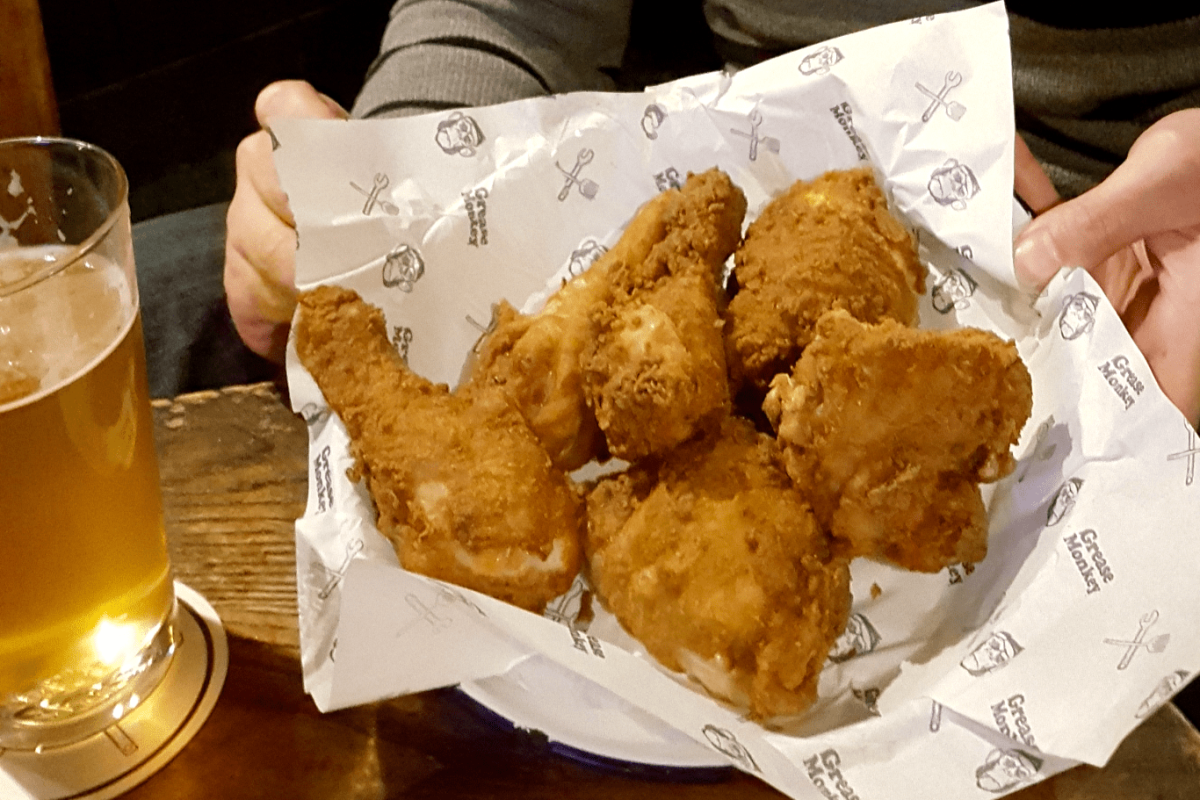 Fried Chicken at Grease Monkey in Canberra